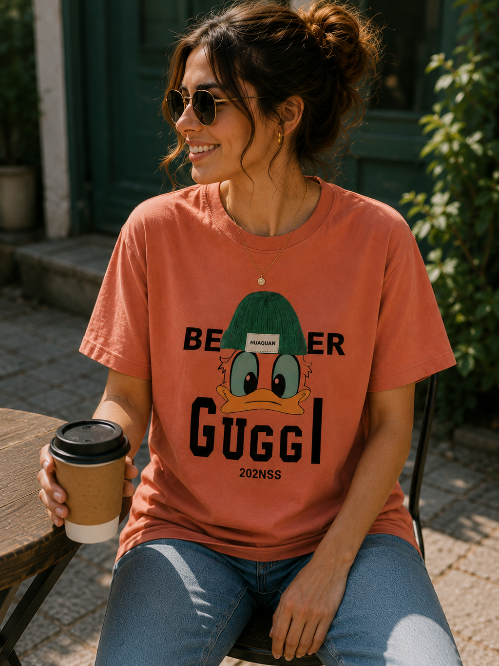 Vintage Cartoon Street Graphic Women T-Shirt