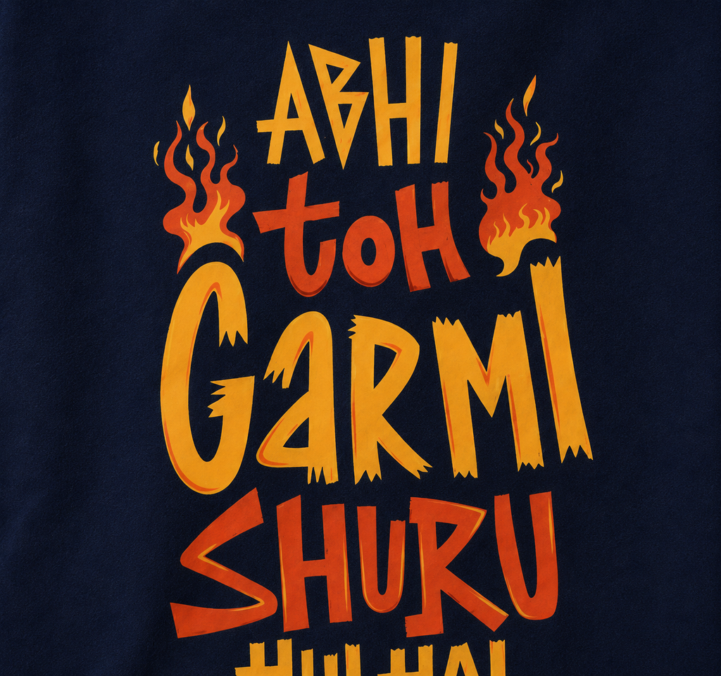 Heat Mode On Oversized Graphic T-Shirt for Men