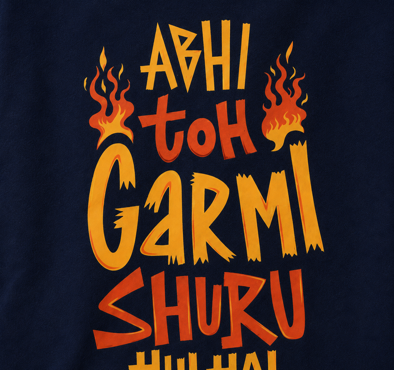 Heat Mode On Oversized Graphic T-Shirt for Men