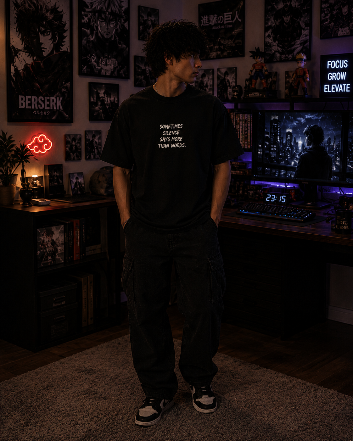 Chase Peace Oversized Graphic T-Shirt for Men