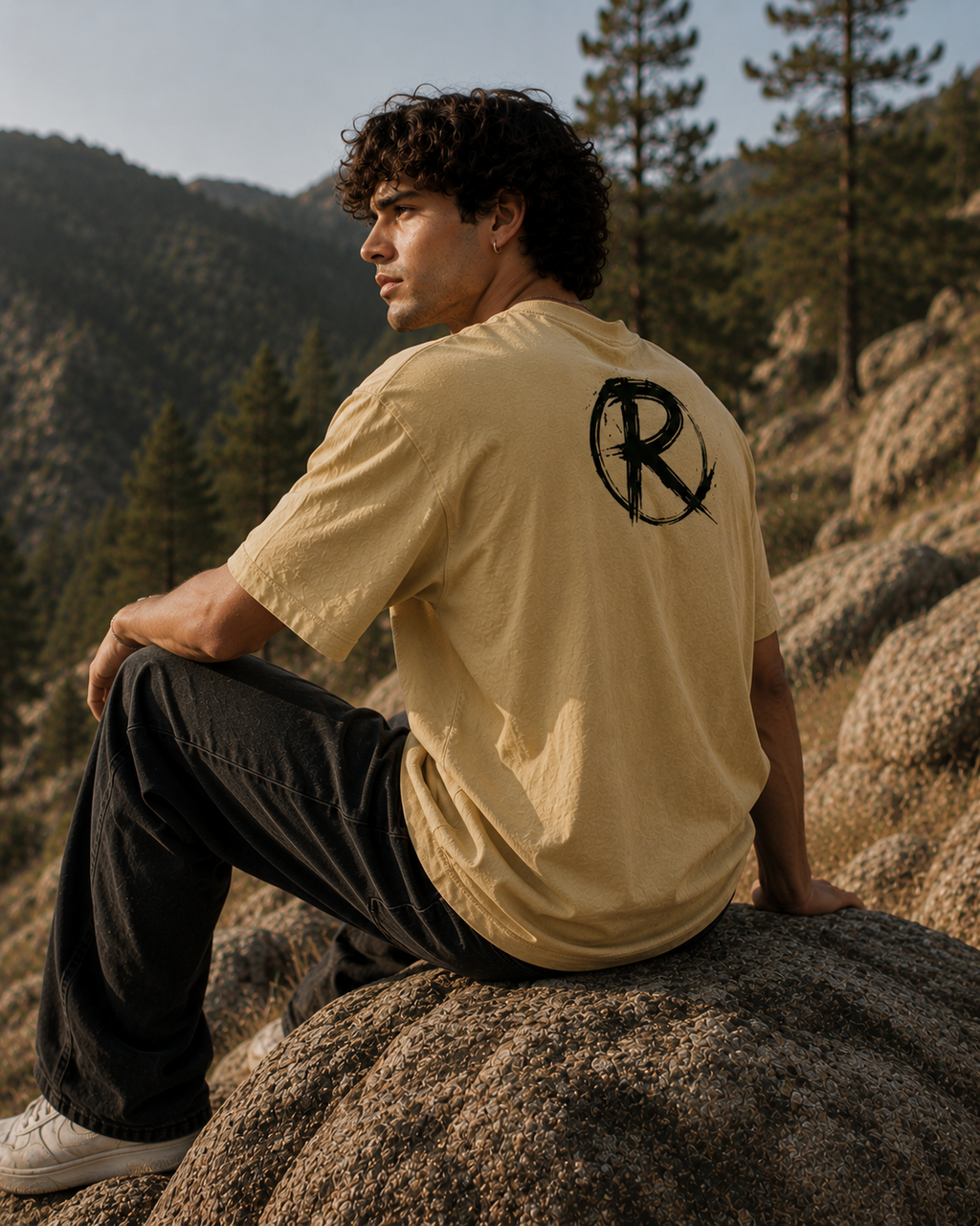 Wild Buffalo Graphic Oversized T-Shirt for Men