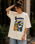 Women Snoopy Forever Travel Graphic Oversized T-Shirt
