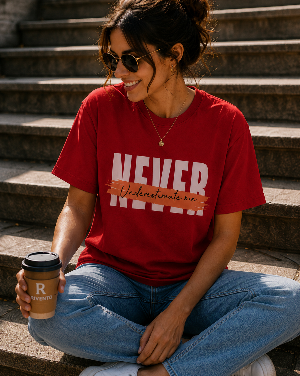 Women Minimal Motivational Typography T-Shirt