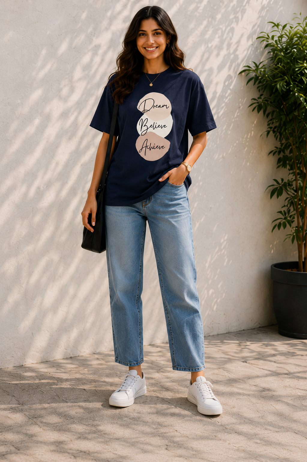 Women Believe & Achieve Oversized T-Shirt