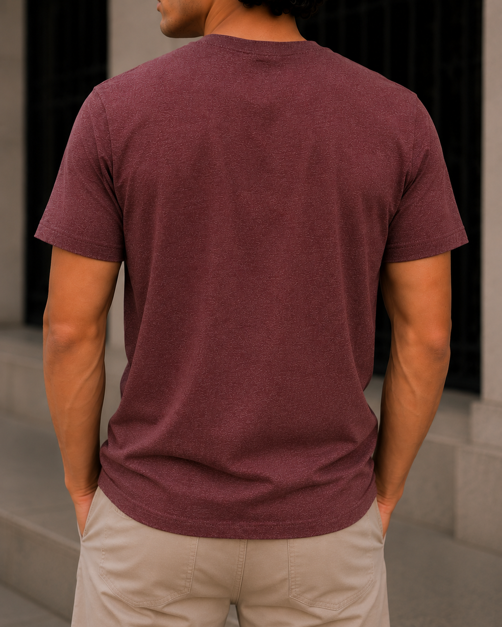 Softcore Men's Premium Cardinal Heather Classic Fit Solid T-Shirt