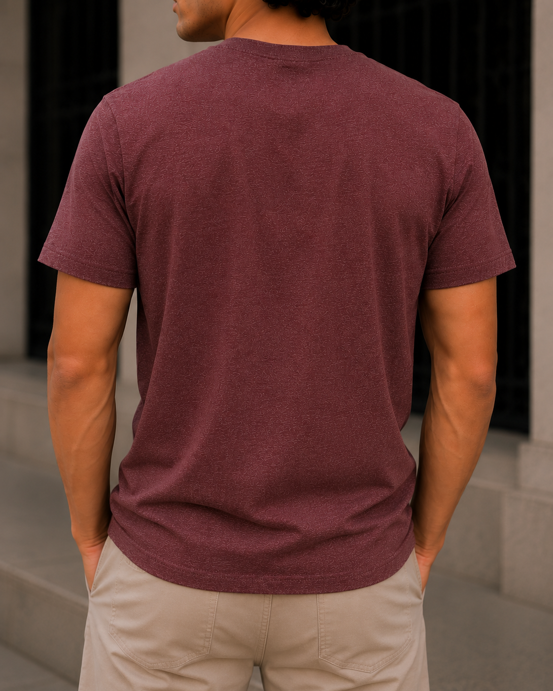 Softcore Men's Premium Cardinal Heather Classic Fit Solid T-Shirt