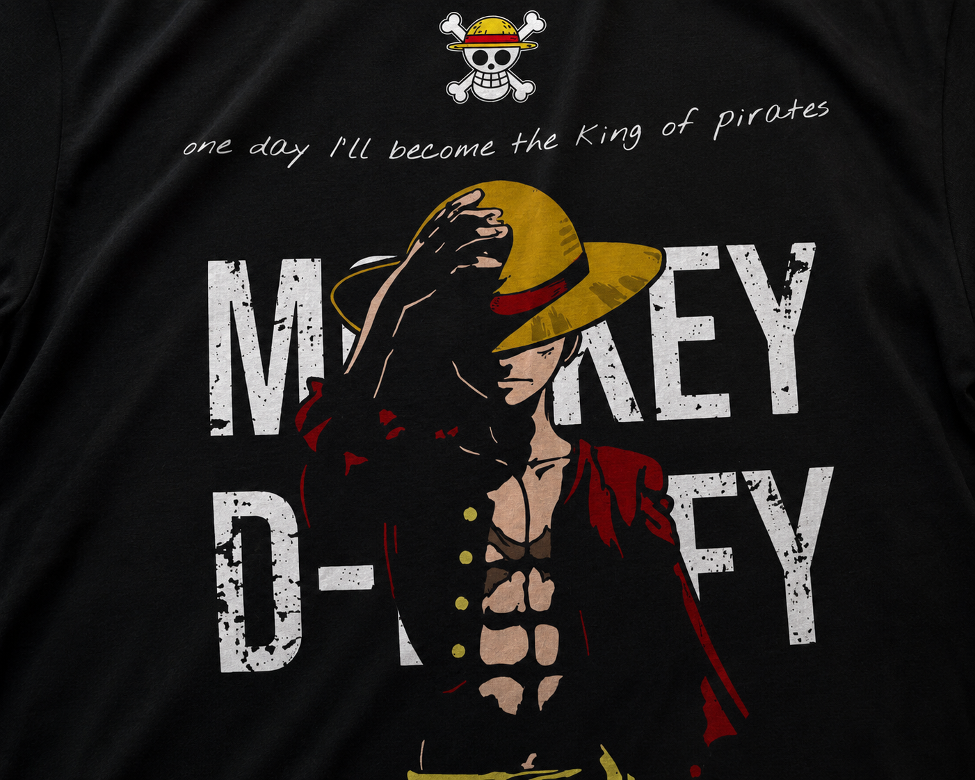 Straw Hat Compass Men Classic Fit Anime Back Print T-Shirt