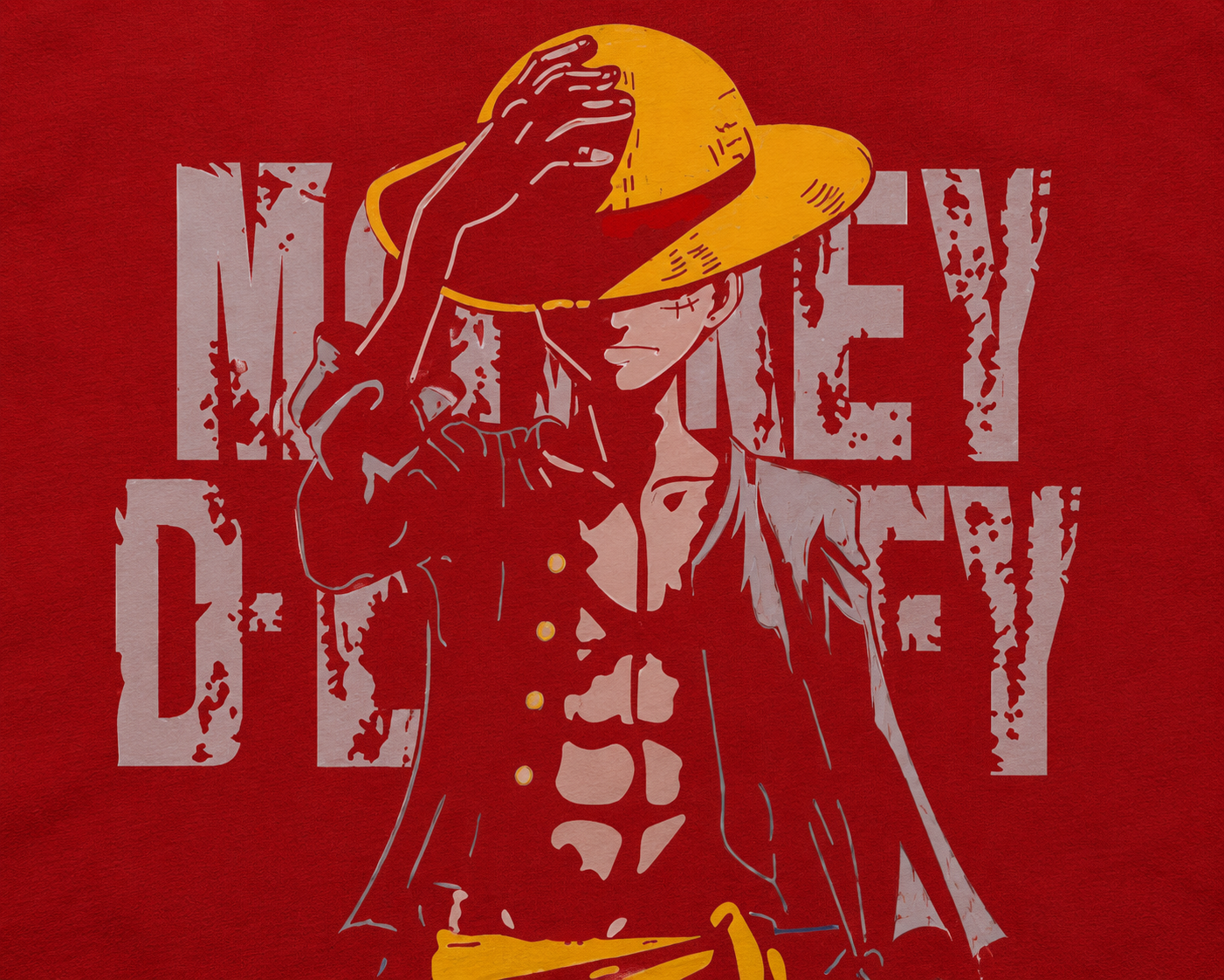 Luffy Anime Streetwear Graphic Oversized  T-Shirt for Men