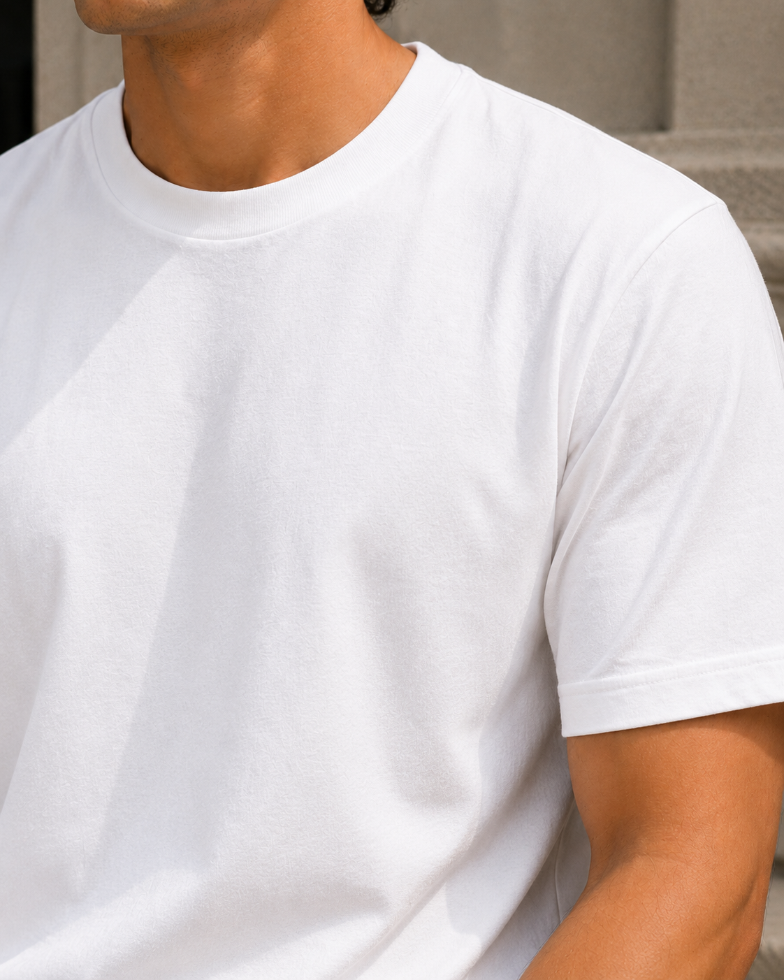Men's Signature Classic White Classic Fit Cotton Solid T-Shirt