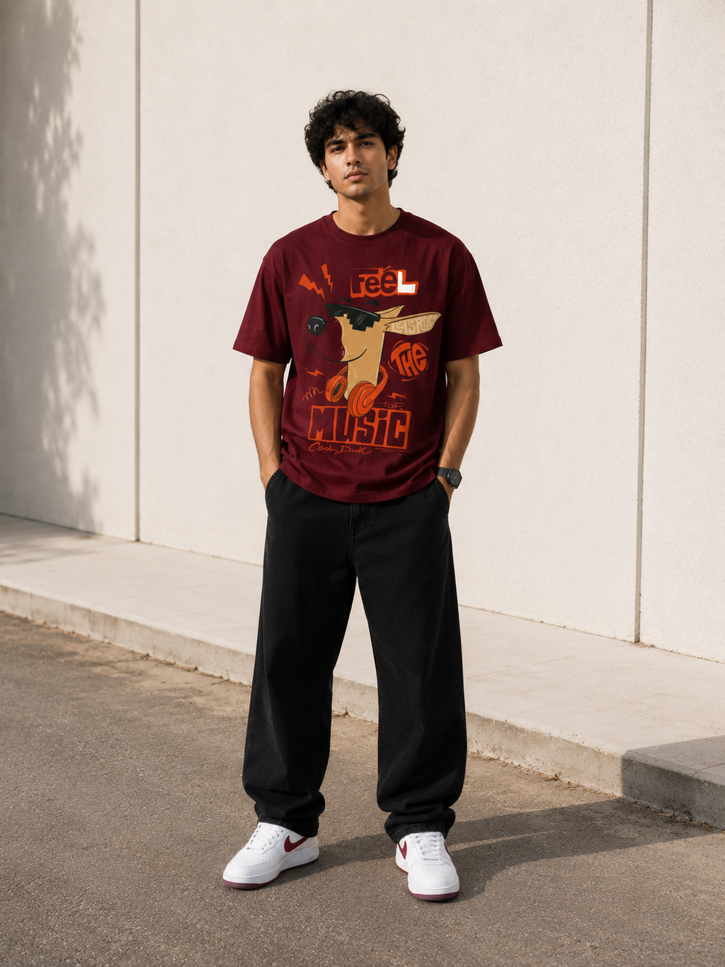 Feel the Music Men Classic Fit Graphic T-Shirt