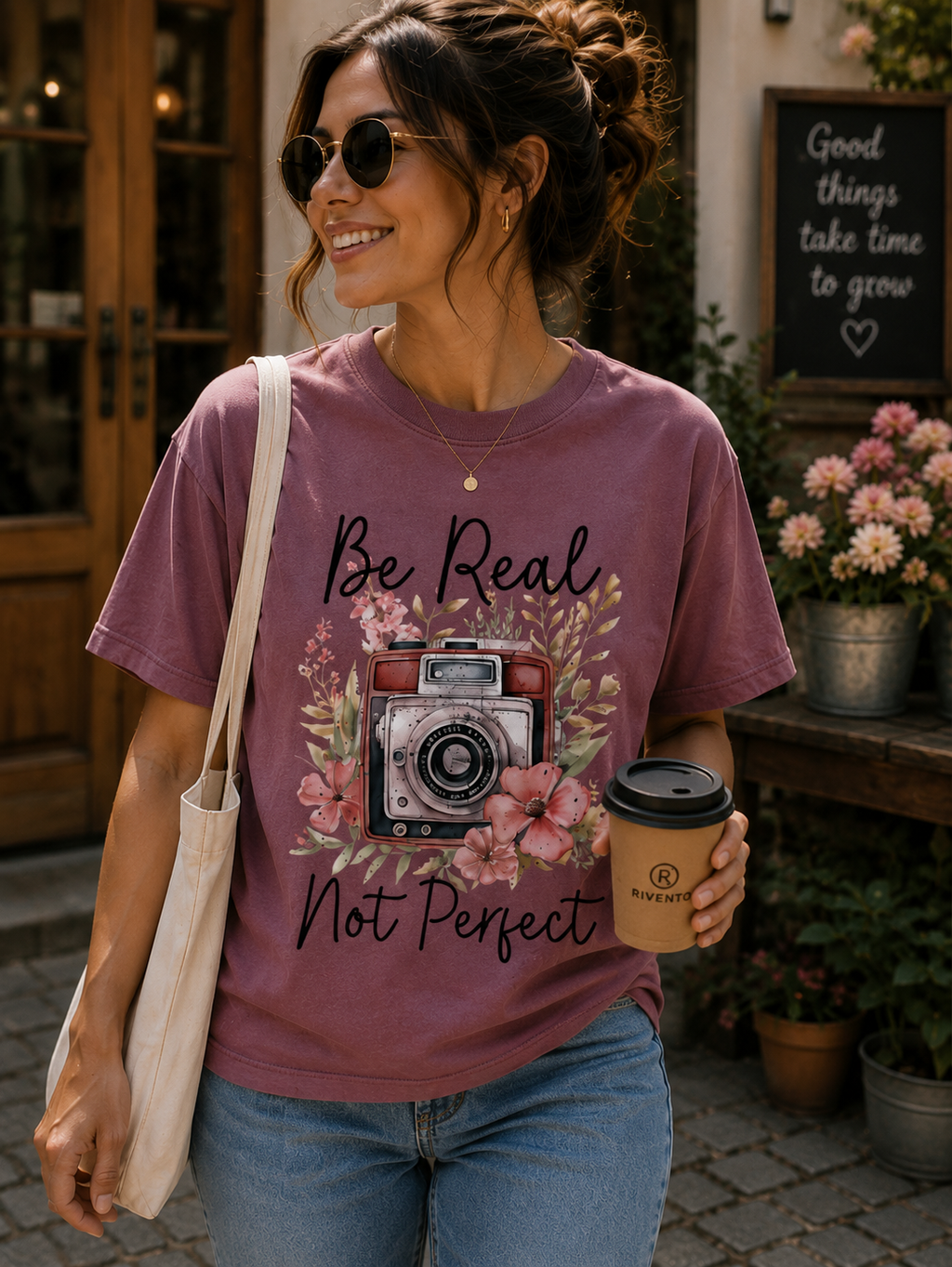 Be Real Not Perfect Women Graphic T-Shirt