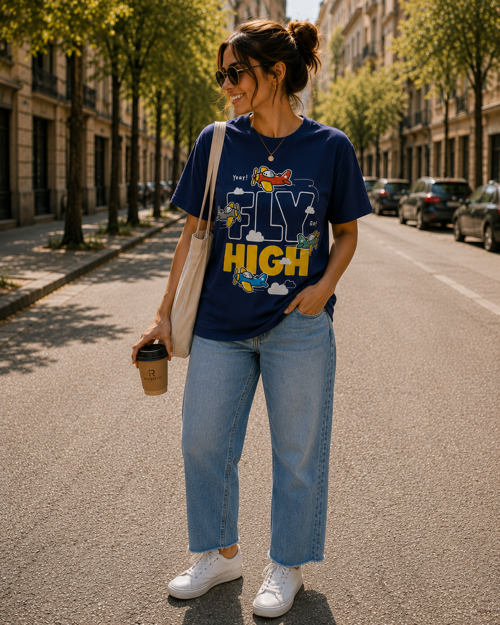 Women Airplane Adventure Graphic T-Shirt