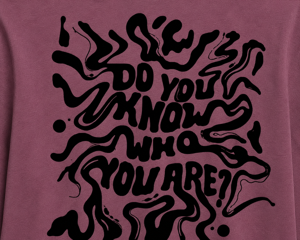 Do You Know Who You Are Typography Graphic Men Classic Fit T-Shirt