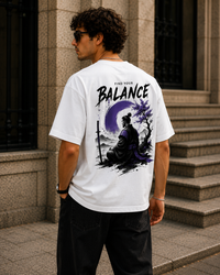 Find Your Balance Oversized Graphic T-Shirt for Men