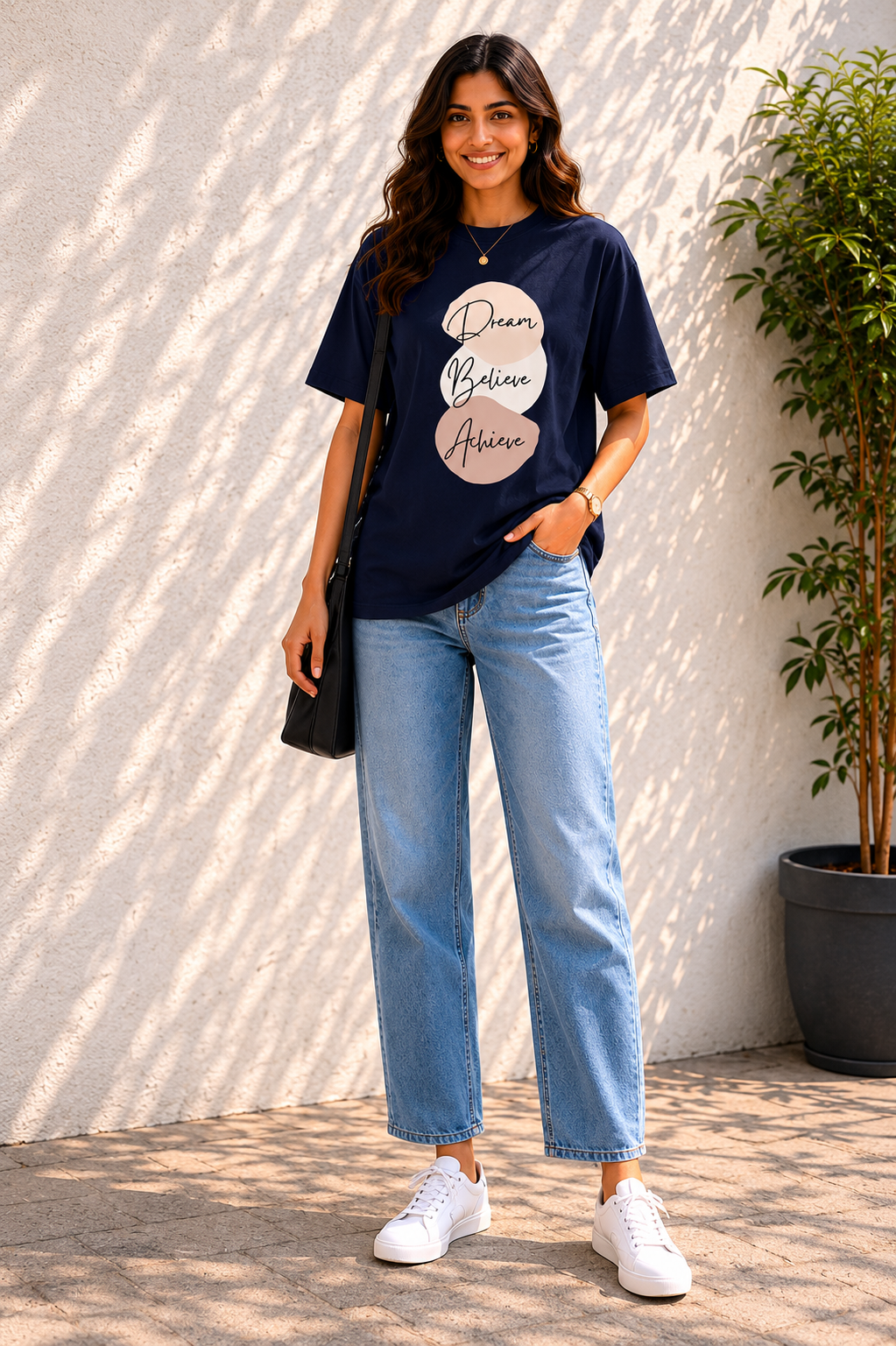 Women Believe & Achieve Oversized T-Shirt