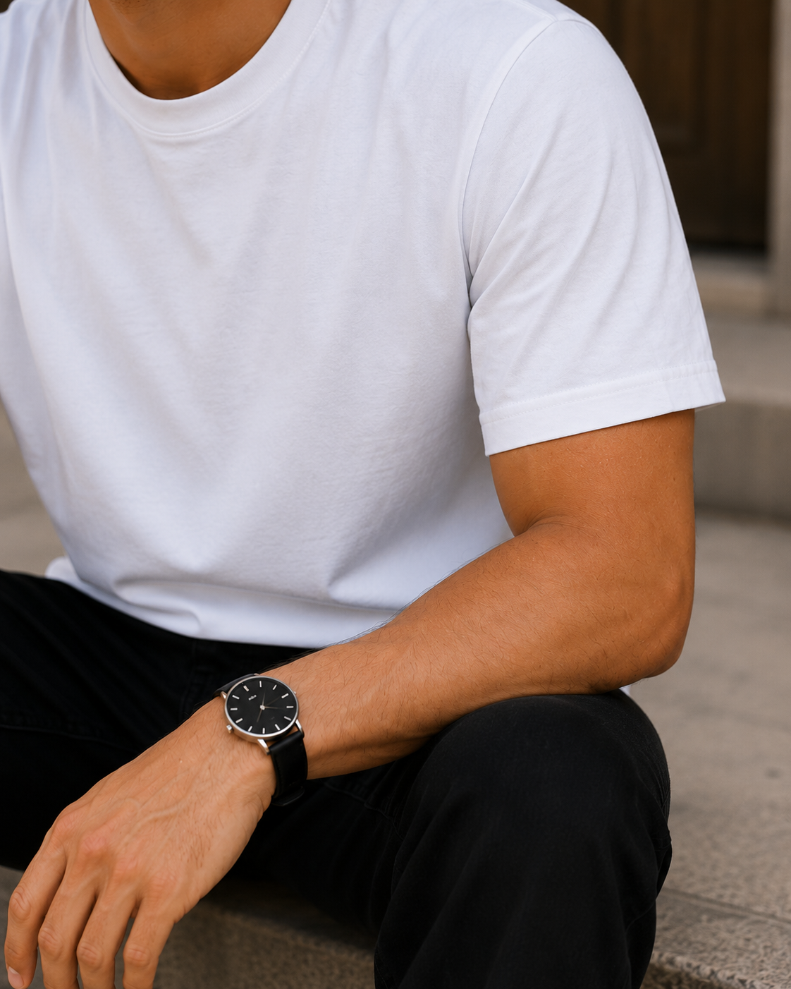 Men's Premium White Supima Cotton Classic Fit Solid T-Shirt