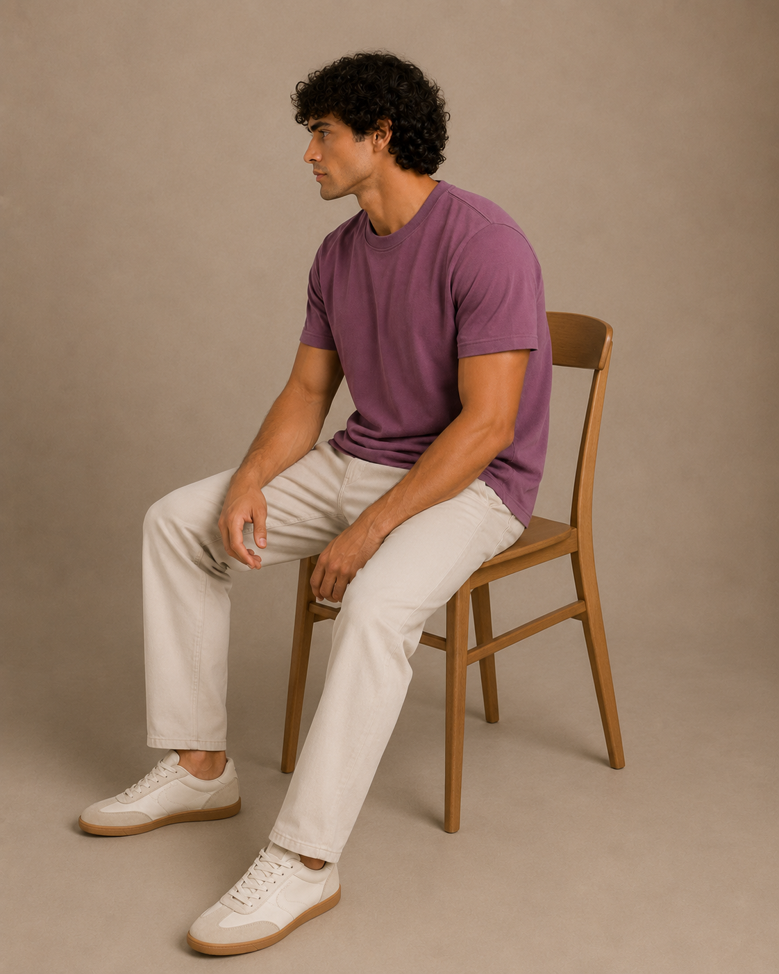 Softcore Men's Premium Mauve Classic Fit Solid T-Shirt