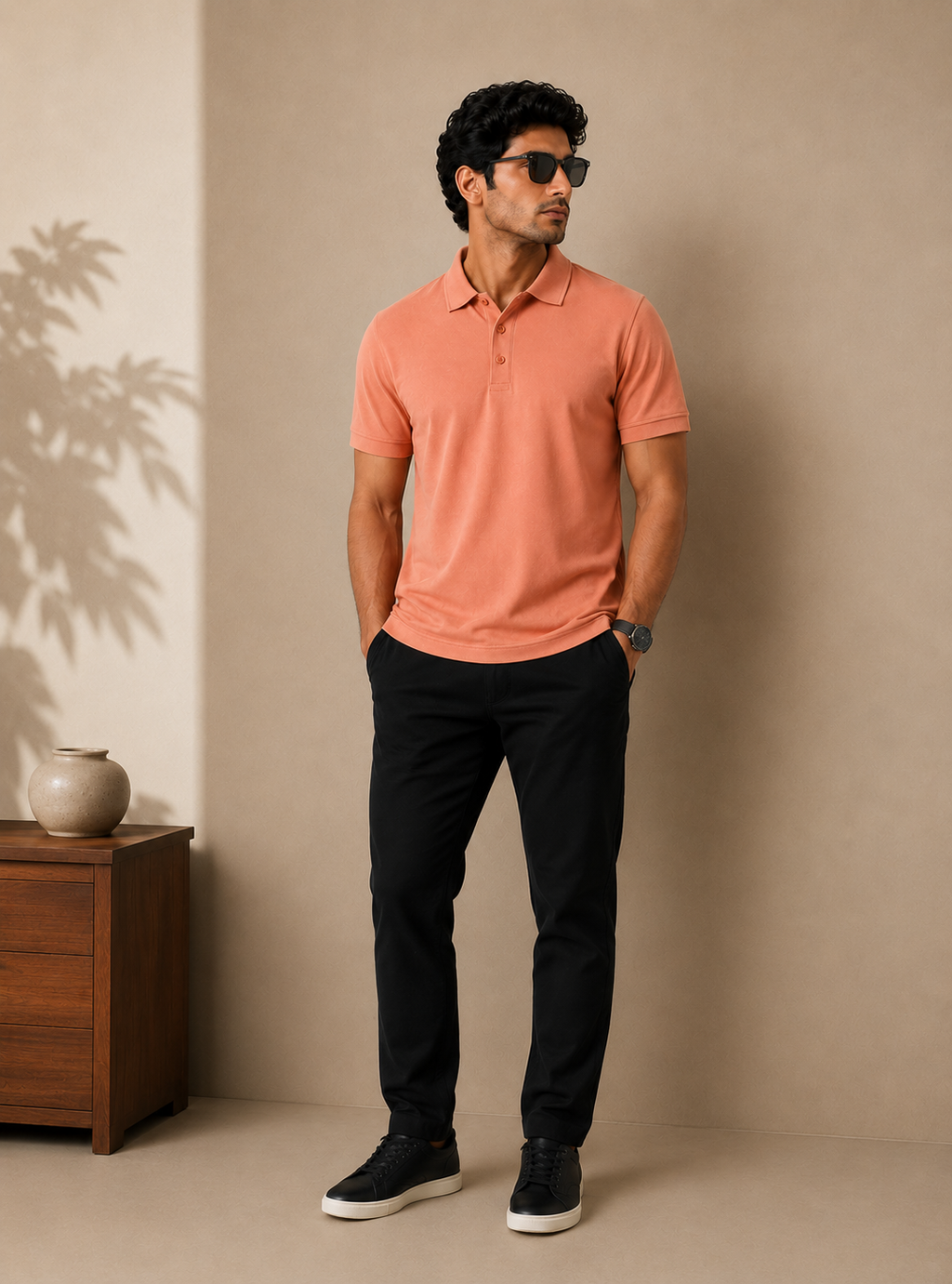 Signature Men Classic Fit Sunset Polo T-Shirt