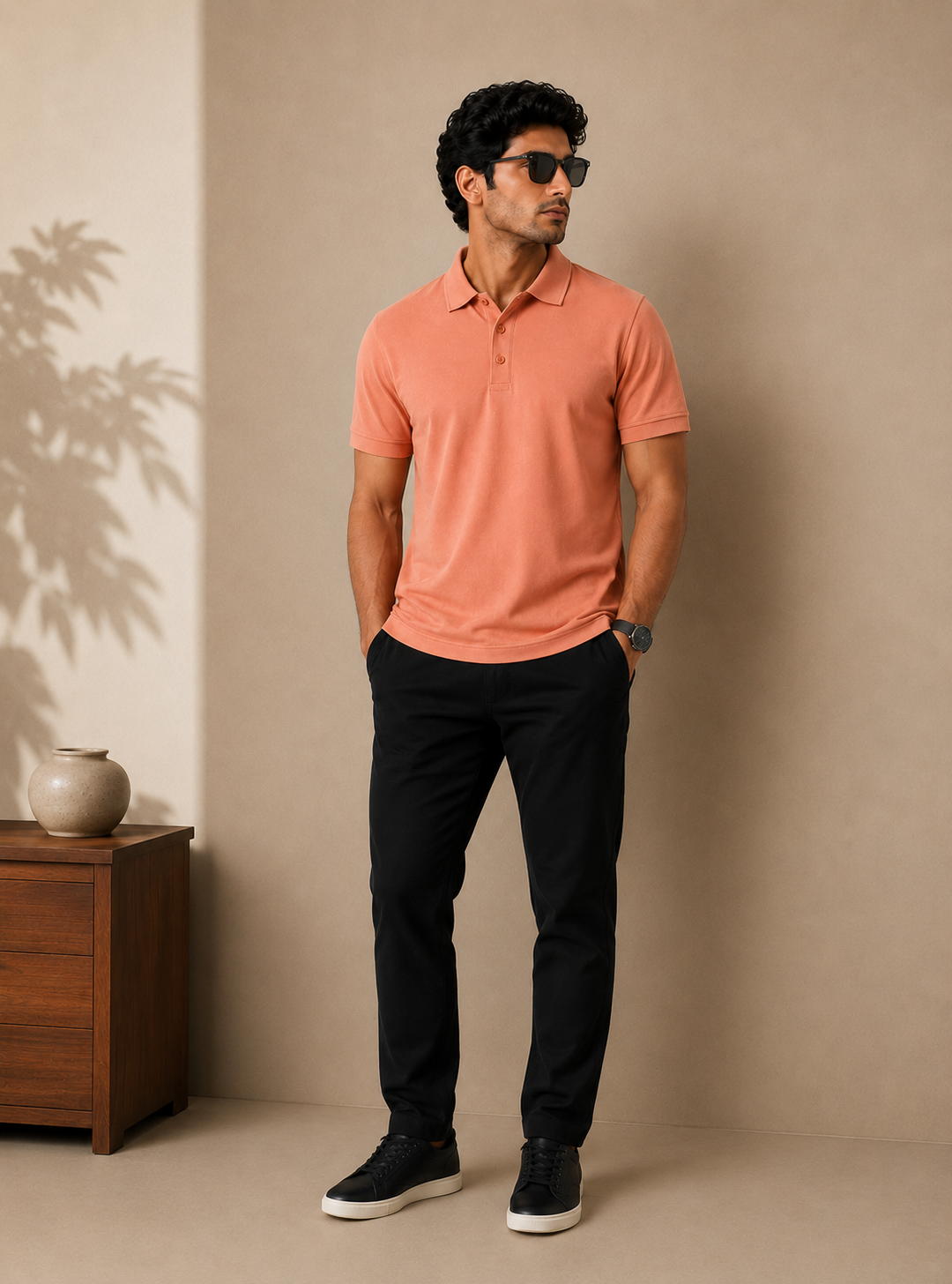 Signature Men Classic Fit Sunset Polo T-Shirt