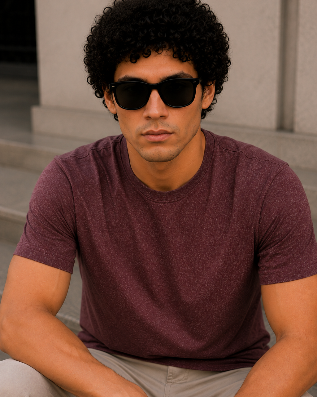 Softcore Men's Premium Cardinal Heather Classic Fit Solid T-Shirt