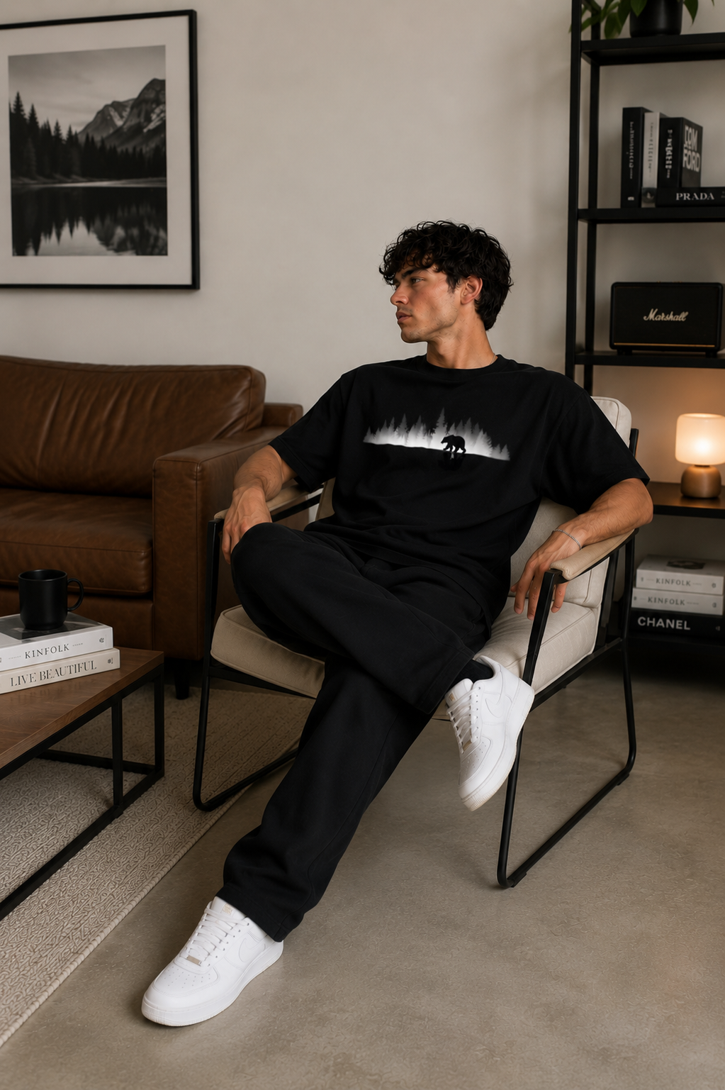 Wilderness Bear Silhouette Men Classic Fit T-Shirt