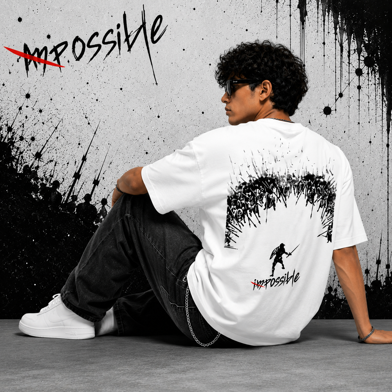 Beyond Impossible Oversized Graphic T-Shirt for Men