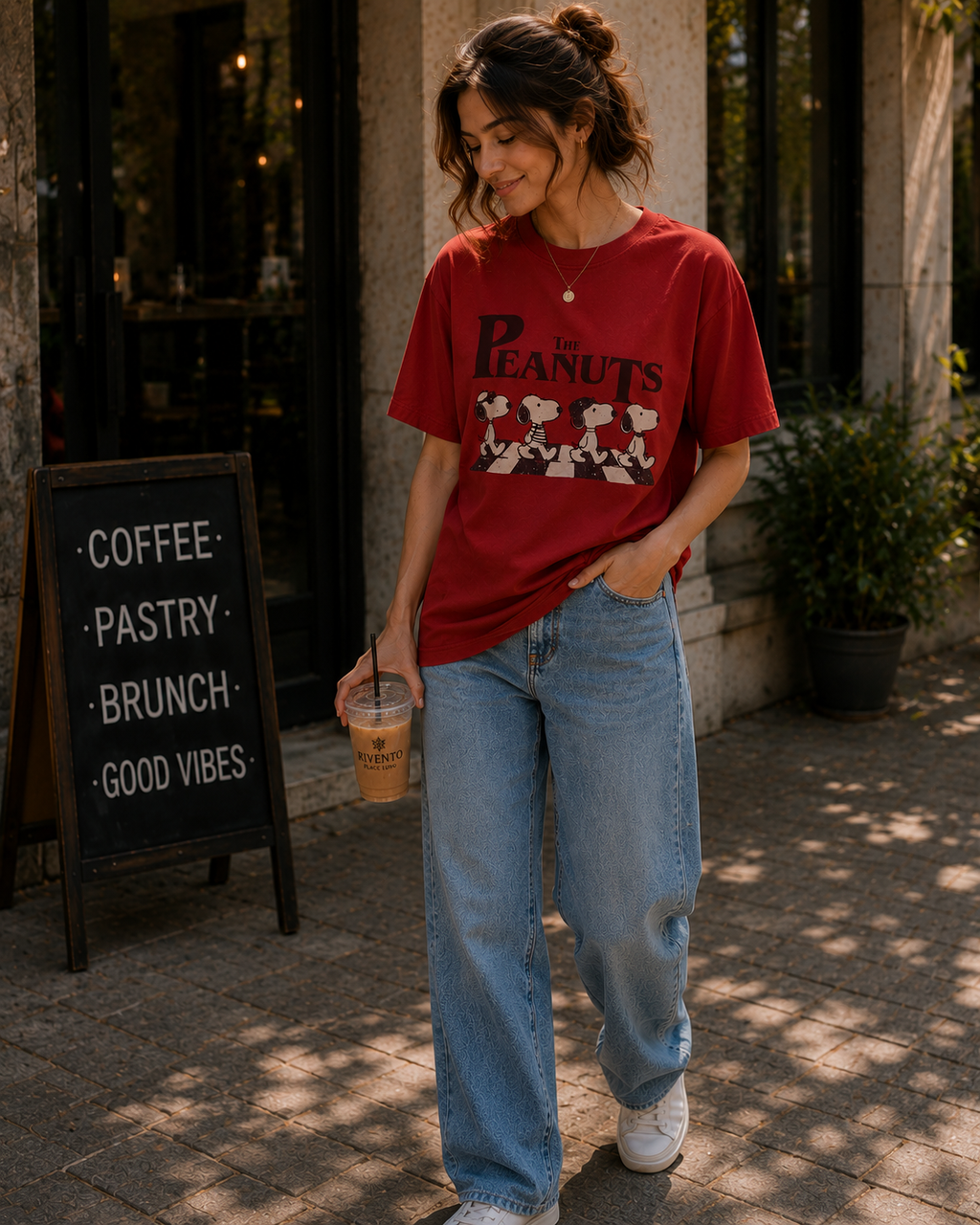 Women Retro Snoopy Cartoon Graphic T-Shirt