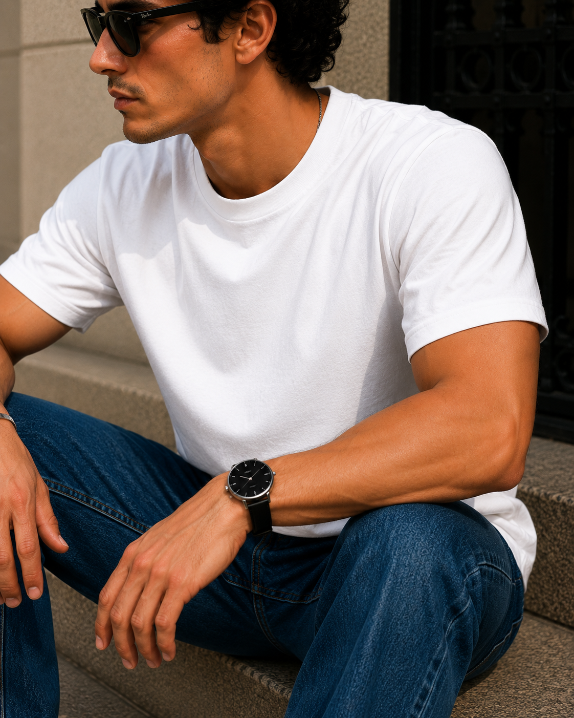 EarthPure Premium White Organic Cotton Classic Fit Solid T-Shirt