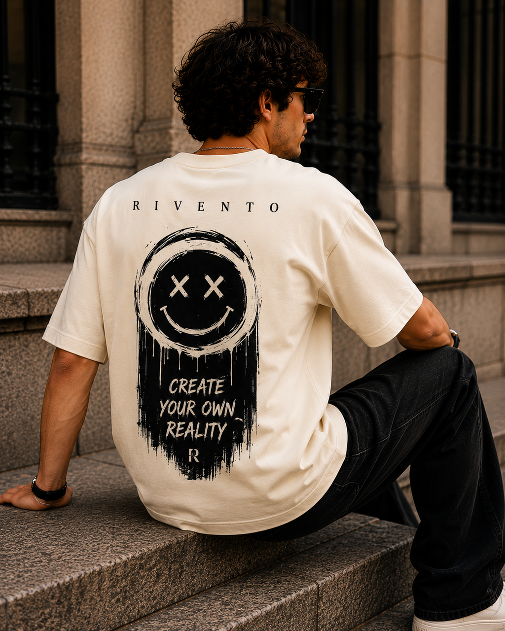 Create Your Own Reality Oversized Graphic T-Shirt for Men