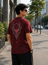 Crimson Oni Mask Brick Red Men's Classic Fit T-Shirt