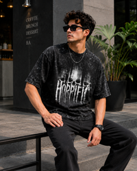 Horrific Gothic Skull Black Oversized T-Shirt
