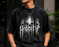 Horrific Gothic Skull Black Oversized T-Shirt