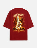 He Man Oversized T-Shirt in Red - Rivento Fashion oversized t-shirt for men