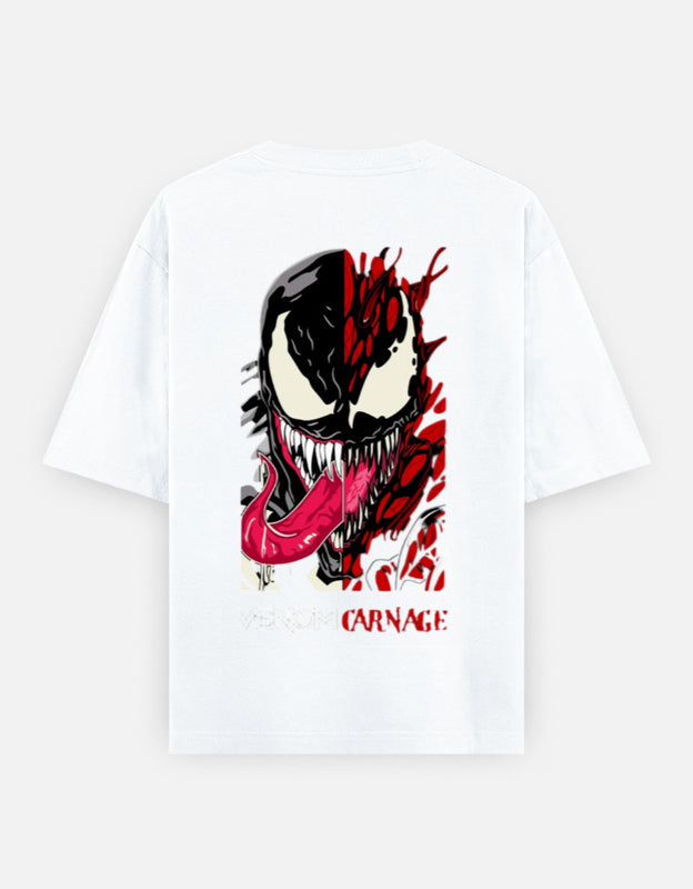 Venom Oversized T-Shirt in White - Rivento Fashion oversized t-shirt for men