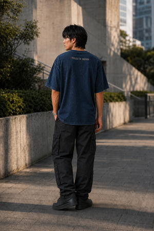 Rivento Mystic Dragon Graphic Oversized T-Shirt – Navy Blue