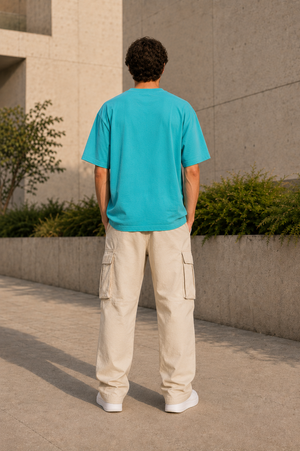Rivento Unbound Beyond the Ordinary Graphic Oversized T-Shirt – Sky Blue