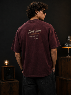 Feel The Beat Oversized Graphic T-Shirt