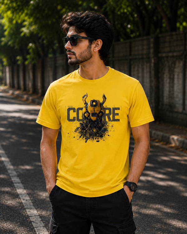 Core Bee Yellow Men's Classic Fit T-Shirt