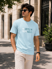 Believe In Yourself Sky Blue Men's Classic Fit T-Shirt