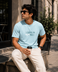 Believe In Yourself Sky Blue Men's Classic Fit T-Shirt