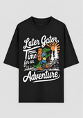Adventure Oversized T-Shirt in Black - Rivento Fashion oversized t-shirt for men