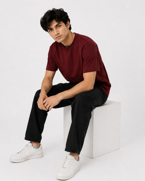Brick Red Premium Solid Classic Fit T-Shirt