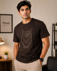 Wise Owl Brown Men's Classic Fit T-Shirt