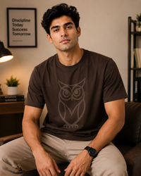 Wise Owl Brown Men's Classic Fit T-Shirt