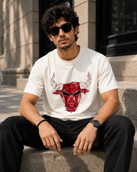 Red Bull Skull Off White Men's Classic Fit T-Shirt