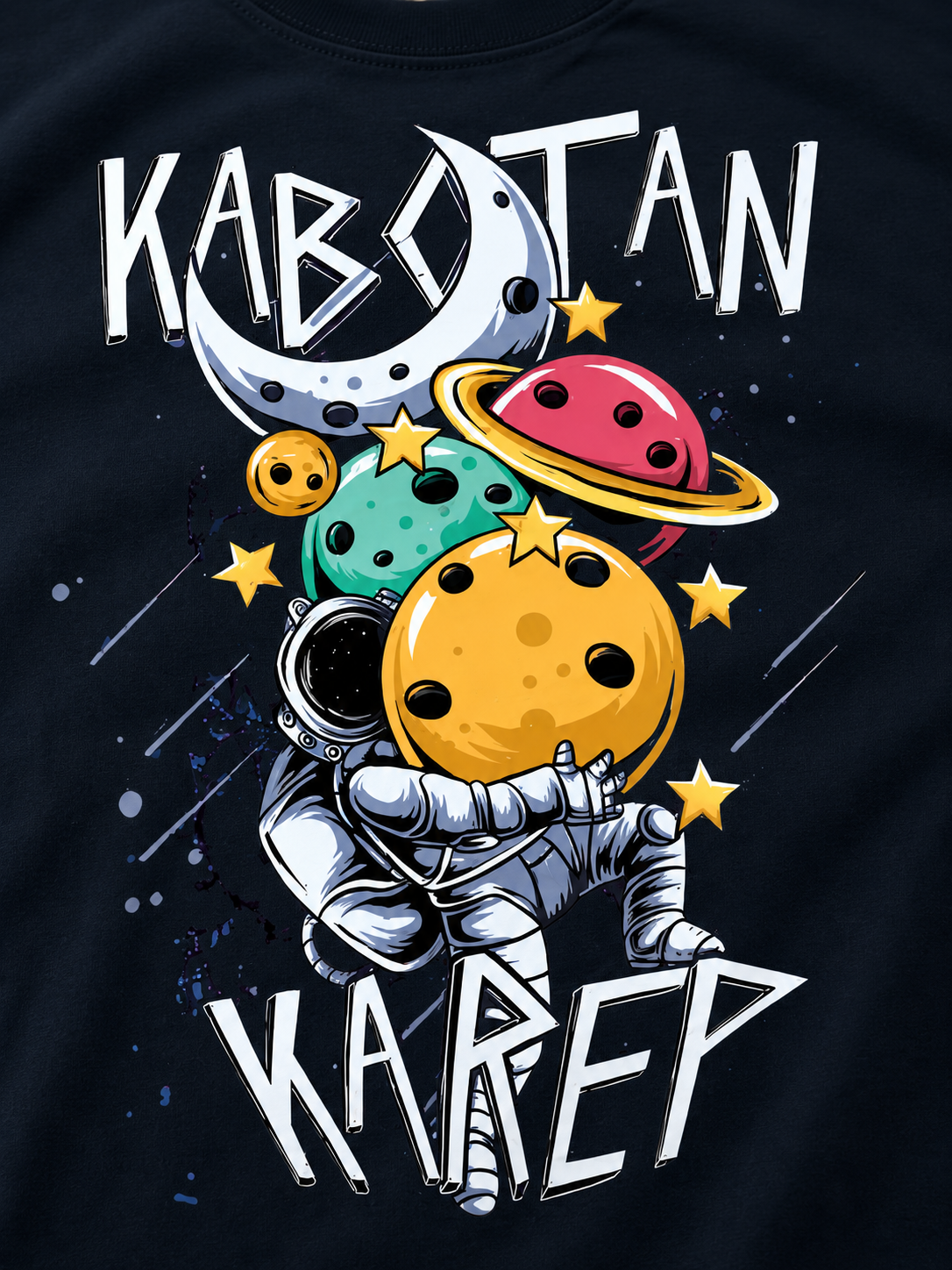 Cosmic Explorer Oversized Graphic T-Shirt for Men