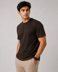 Coffee Brown Premium Solid Classic Fit T-Shirt