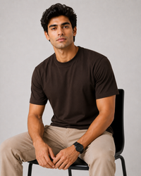 Coffee Brown Premium Solid Classic Fit T-Shirt