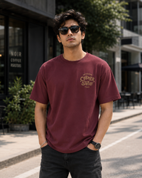 Corner Street Maroon Men's Classic Fit T-Shirt