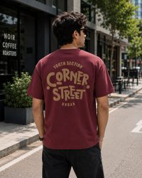 Corner Street Maroon Men's Classic Fit T-Shirt